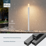 éclairage extérieur glasvilla IP65 éclairage de chemin extérieur | Borne lumineuse pour jardin, lampadaire 3000K, lampe de jardin | Lampadaire d'extérieur 3W Deus Lumina 