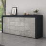 Buffet de rangement Glasvilla LTH : 167x36x70 cm avec 2 armoires et 4 tiroirs commode armoire polyvalente meuble cabinet03