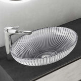 glasvilla Waschbecken Glas Aufsatzwaschbecken Glaswaschbecken Handwaschbecken Waschschale Oval