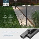 Luminaire extérieur glasvilla ⌀300xH804mm IP65 éclairage de chemin extérieur | Borne lumineuse pour jardin, lampadaire 3000K, lampe de jardin | Lampadaire d'extérieur 6W StellaeLights 
