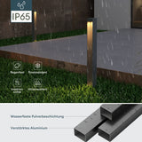 éclairage extérieur glasvilla IP65 éclairage de chemin extérieur | Borne d'éclairage extérieure pour jardin, lampadaire de jardin 3000K | Lampadaire d'extérieur 5W BaldersLights 