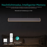 glasvilla Pendelleuchte 100cm LED Hängelampe Dimmbar mit Fernbedienung 3000K/4000K/6000K Verstellbares Kabel 20W Hängeleuchte für Esszimmer Wohnzimmer Schlafzimmer