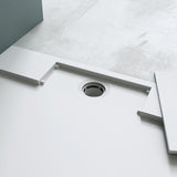Receveur de douche en fonte minérale rectangulaire 70-160 cm de Glasvilla, baignoire en fonte minérale Geoma
