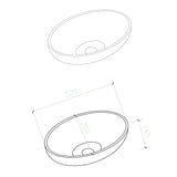 glasvilla Waschbecken Glas Aufsatzwaschbecken Glaswaschbecken Handwaschbecken Waschschale Oval