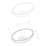 lavabo Glasvilla en verre, vasque à poser, lavabo ovale