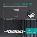 Suspension Glasvilla LED à intensité variable avec télécommande et câble réglable pour salle à manger, salon, chambre à coucher 