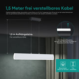 Suspension Glasvilla LED à intensité variable avec télécommande et câble réglable pour salle à manger, salon, chambre à coucher 