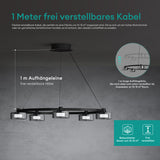 Suspension Glasvilla LED, lampe suspendue réglable avec câble, luminaire suspendu pour salle à manger, salon, chambre à coucher 