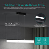 glasvilla Pendelleuchte LED Hängelampe Dimmbar mit Fernbedienung 3000K/4000K/6000K Verstellbares Kabel Hängeleuchte für Esszimmer Wohnzimmer Schlafzimmer