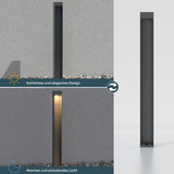 éclairage extérieur glasvilla IP65 éclairage de chemin extérieur | Borne d'éclairage extérieure pour jardin, lampadaire de jardin 3000K | Lampadaire d'extérieur 5W BaldersLights 