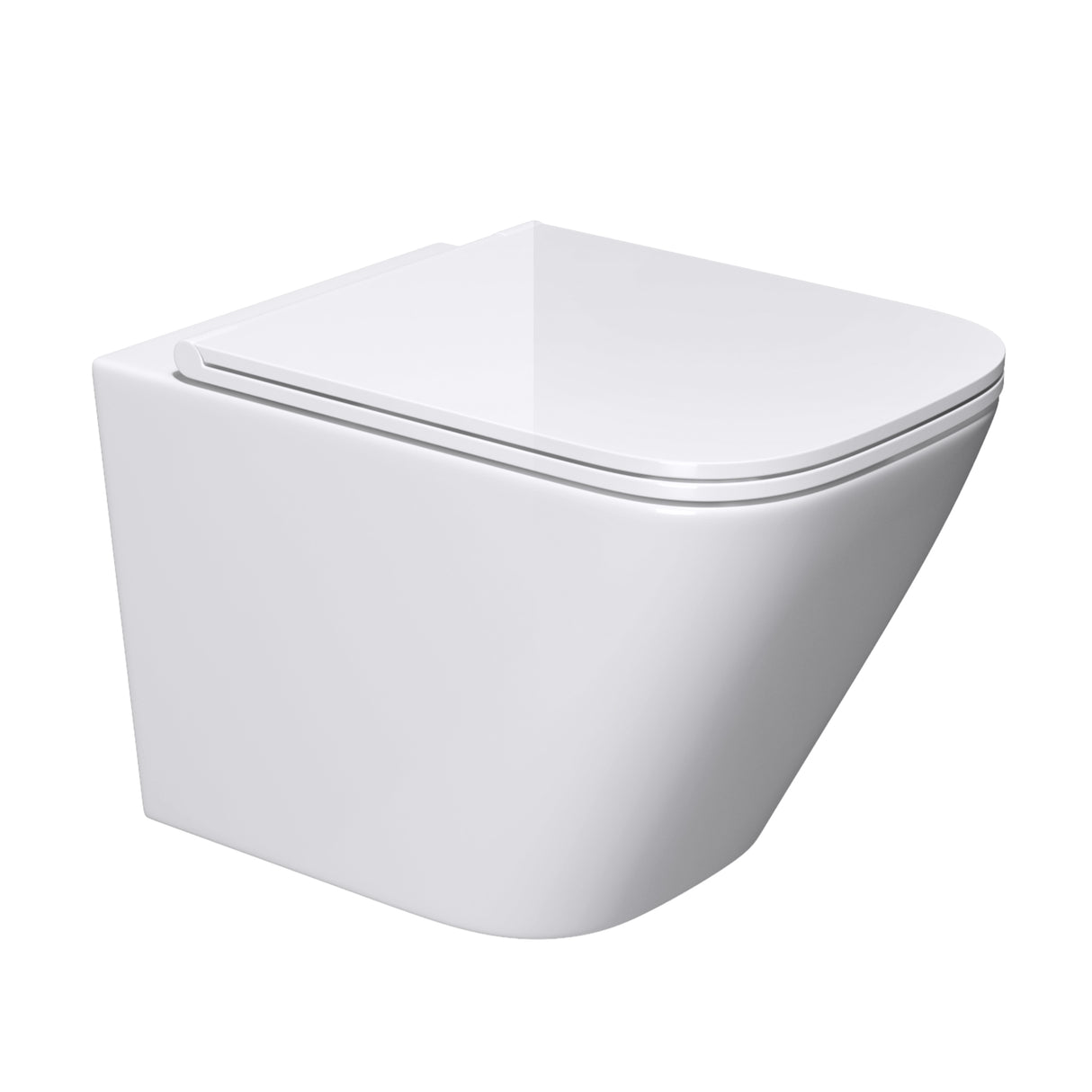 glasvilla Spülrandlos Wand WC schwarz Hänge WC + WC Sitz (mit Softclose) A112 NEU!!!