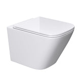 glasvilla Spülrandlos Wand WC schwarz Hänge WC + WC Sitz (mit Softclose) A112 NEU!!!