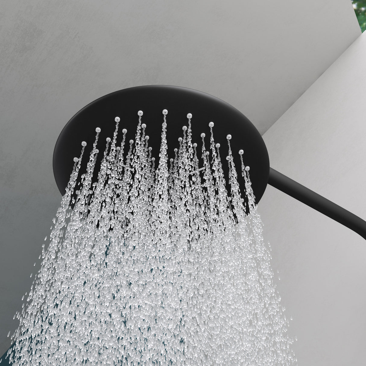 glasvilla Duschsystem mit Hand- und Kopfbrause Regendusche Duscharmatur mit Wandhalterungs-Set