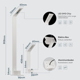 éclairage extérieur glasvilla IP65 éclairage de chemin extérieur | Borne lumineuse pour jardin, lampadaire 3000K, lampe de jardin | Lampe d'extérieur lampadaire 6W Scout 