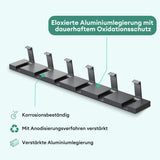 glasvilla Wandgarderobe Wandhaken aus Aluminium Garderobe mit klappbaren Haken Garderobenleiste Garderobenhaken Kleiderhaken