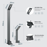 éclairage extérieur glasvilla IP65 éclairage de chemin extérieur | Borne lumineuse pour jardin, lampadaire 3000K, lampe de jardin | Lampe d'extérieur lampadaire 6W Scout 