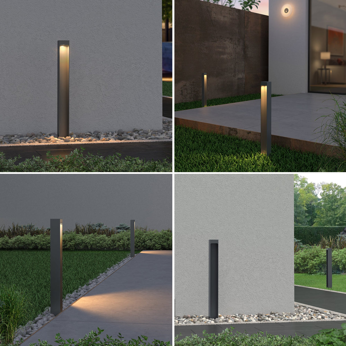 éclairage extérieur glasvilla IP65 éclairage de chemin extérieur | Borne d'éclairage extérieure pour jardin, lampadaire de jardin 3000K | Lampadaire d'extérieur 5W BaldersLights 