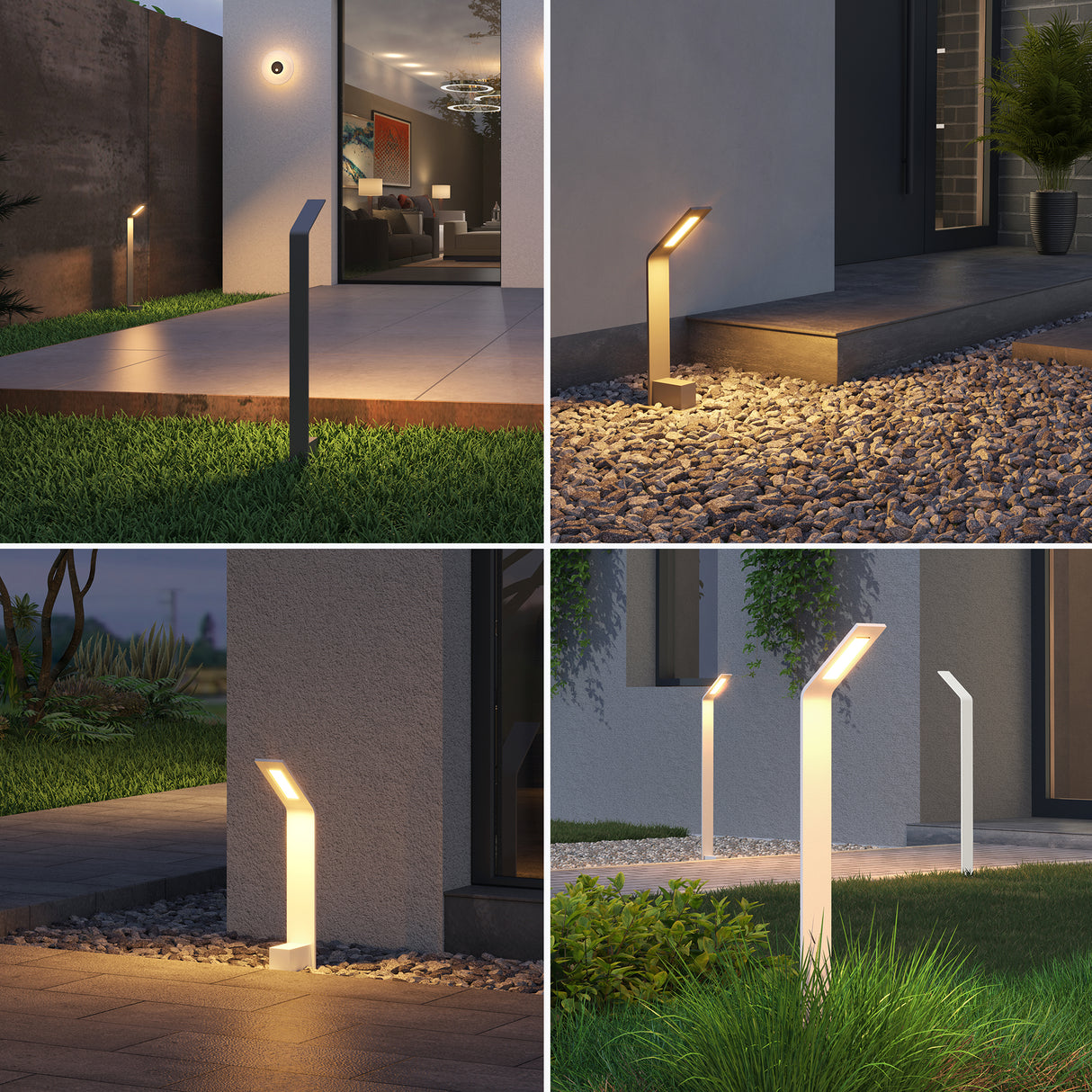 éclairage extérieur glasvilla IP65 éclairage de chemin extérieur | Borne lumineuse pour jardin, lampadaire 3000K, lampe de jardin | Lampe d'extérieur lampadaire 6W Scout 