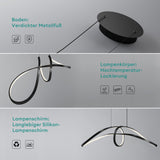 Suspension Glasvilla LED, lampe suspendue réglable avec câble, luminaire suspendu pour salle à manger, salon, chambre à coucher 