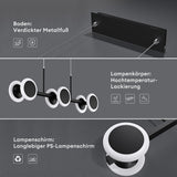 glasvilla Pendelleuchte 70cm LED Hängelampe Dimmbar mit Fernbedienung 3000K/4000K/6000K Verstellbares Kabel 24W matt Schwarz Hängeleuchte für Esszimmer Wohnzimmer Schlafzimmer