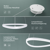 glasvilla Pendelleuchte 50cm LED Hängelampe Dynamisches Wellendesign 3000K/4000K/6000K Verstellbares Kabel 16W Hängeleuchte für Esszimmer Wohnzimmer Schlafzimmer