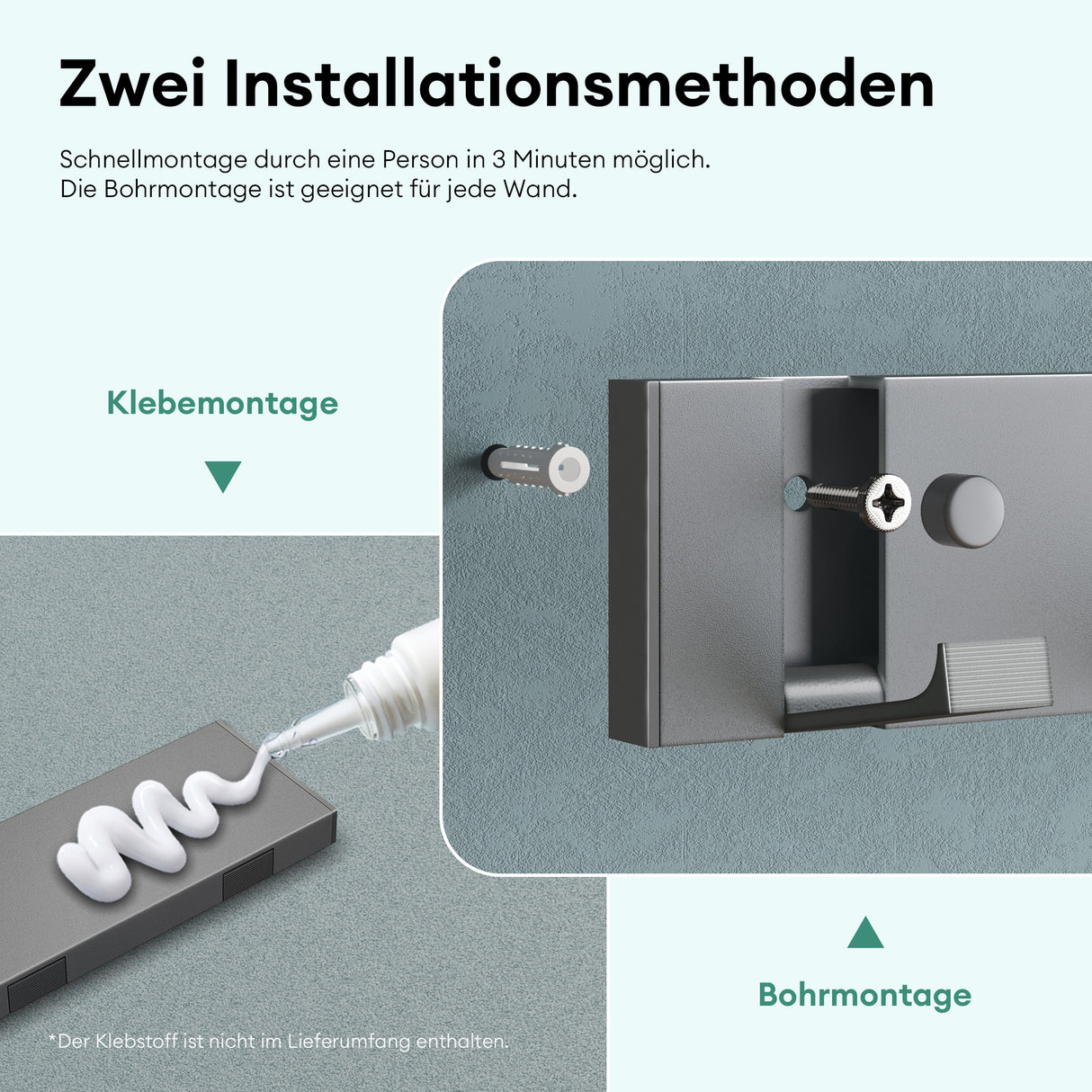 glasvilla Wandgarderobe Wandhaken aus Aluminium Garderobe mit klappbaren Haken Garderobenleiste Garderobenhaken Kleiderhaken