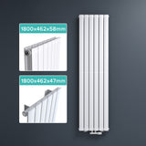 radiateur de salle de bain glasvilla à raccordement central plat et à raccordement latéral radiateur à panneau chauffage de salle de bain monocouche en acier FV