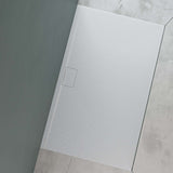 Receveur de douche en fonte minérale Glasvilla Receveur de douche en fonte minérale Raccords DIN Geoma07
