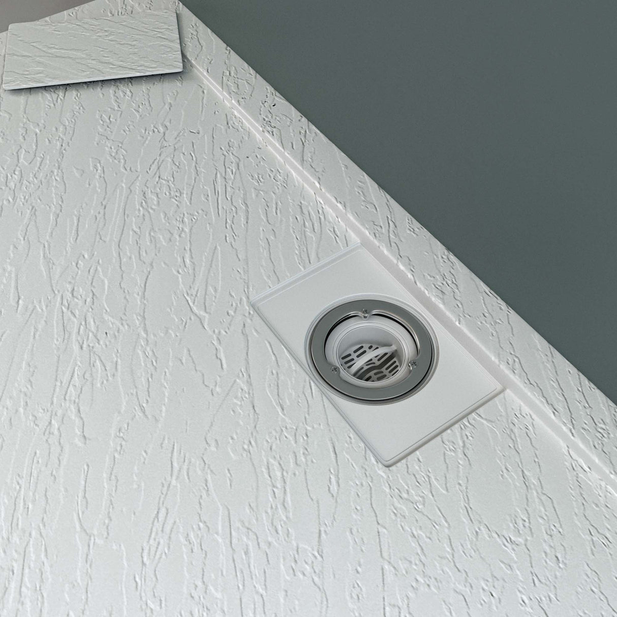 Receveur de douche en fonte minérale Glasvilla Receveur de douche en fonte minérale Raccords DIN Geoma07