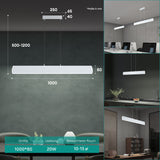 Suspension Glasvilla LED à intensité variable avec télécommande et câble réglable pour salle à manger, salon, chambre à coucher 