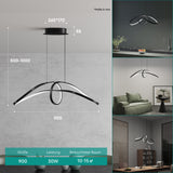 Suspension Glasvilla LED, lampe suspendue réglable avec câble, luminaire suspendu pour salle à manger, salon, chambre à coucher 