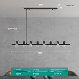 Suspension Glasvilla LED, lampe suspendue réglable avec câble, luminaire suspendu pour salle à manger, salon, chambre à coucher 