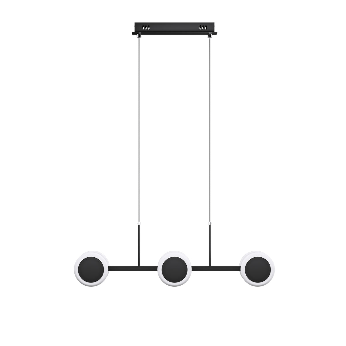 glasvilla Pendelleuchte 70cm LED Hängelampe Dimmbar mit Fernbedienung 3000K/4000K/6000K Verstellbares Kabel 24W matt Schwarz Hängeleuchte für Esszimmer Wohnzimmer Schlafzimmer