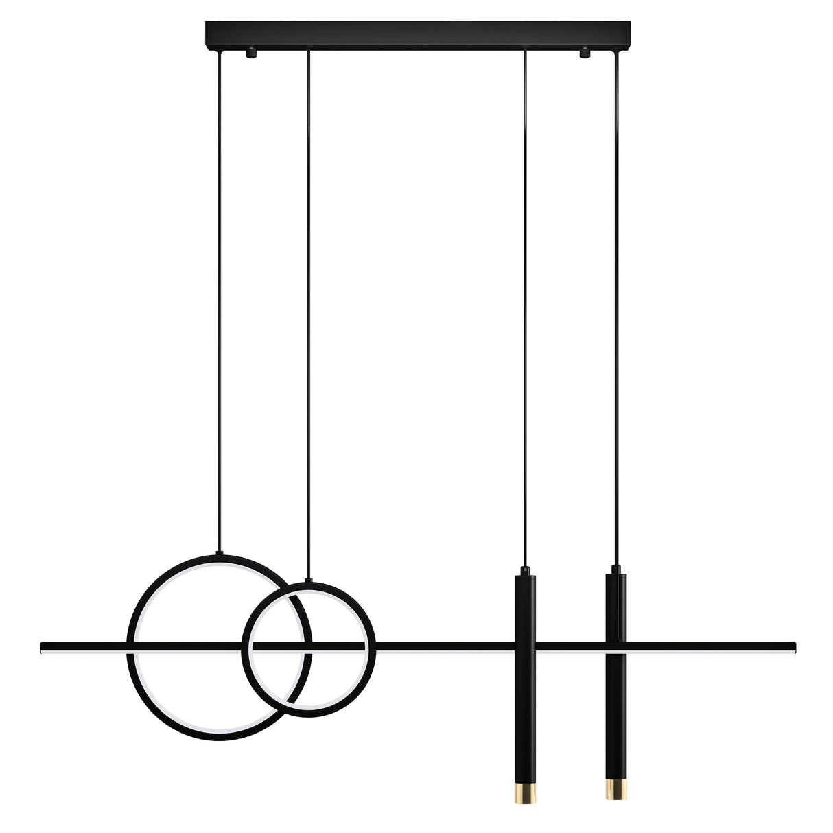 glasvilla Pendelleuchte 100cm LED Hängelampe Linear design 3000K/4000K/6000K Verstellbares Kabel 38W Hängeleuchte für Esszimmer Wohnzimmer Schlafzimmer