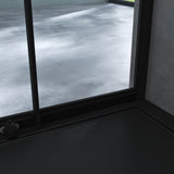 glasvilla Duschkabine mit Doppel-Schiebetür Duschtür Eckeinstieg Echtglas Lotuseffekt 6mm ESG-Sicherheitsglas Ravenna16K Schwarz