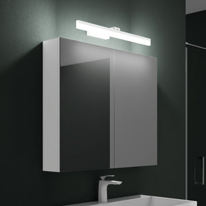 glasvilla Spiegelschrank Bad mit Beleuchtung Badschrank mit SpiegellampeSpiegelleuchte 180° Drehbar LED Badlampe Luxaris
