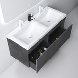 Ensemble de meubles de salle de bain Glasvilla Meubles de salle de bain avec lavabo en fonte minérale Meuble sous-vasque Botanica 