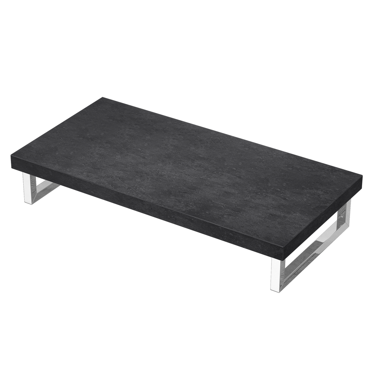 Support de lavabo Glasvilla avec support de console en acier inoxydable et support de lavabo anthracite brossé