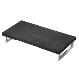 Support de lavabo Glasvilla avec support de console en acier inoxydable et support de lavabo anthracite brossé