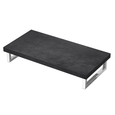 Support de lavabo Glasvilla avec support de console en acier inoxydable et support de lavabo anthracite brossé