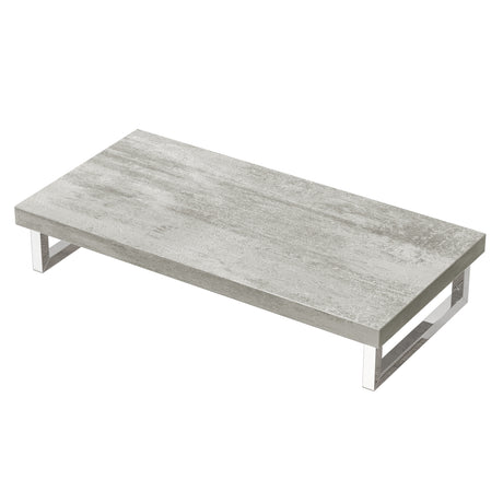 Support de lavabo Glasvilla avec support de console en acier inoxydable et support de lavabo anthracite brossé