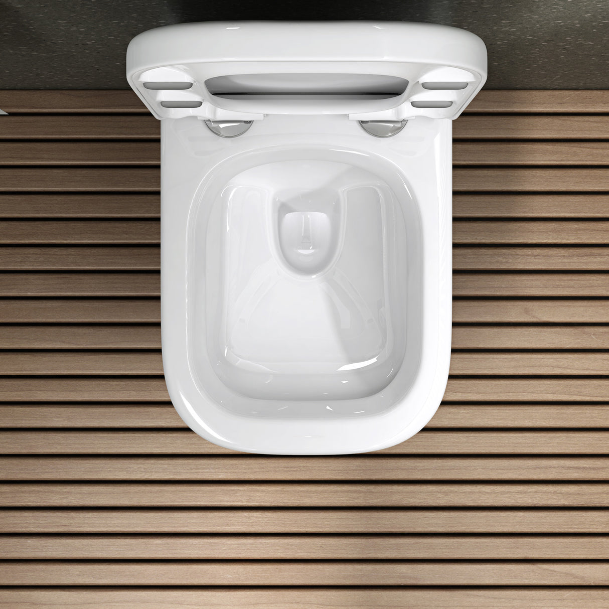 WC suspendu Glasvilla, sans bride, en céramique blanche, avec mécanisme de fermeture amortie