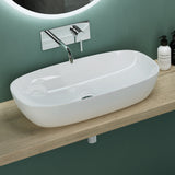 glasvilla Aufsatzwaschbecken Waschschale Waschbecken aus Keramik mit Nano-Beschichtung/Lotus-Effekt Brüssel104