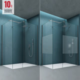 glasvilla Duschwand für Dusche Duschabtrennung mit 2 festen Seitenelementen 8mm ESG-Sicherheitsglas Walk-In Dusche Klarglas NANO-Versiegelung Bremen01K/MS-T