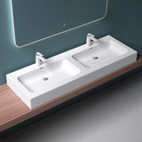 glasvilla Doppelwaschbecken Aufsatzwaschbecken Hängewaschbecken Waschbecken mineralguss Waschplatz Waschtisch Colossum830