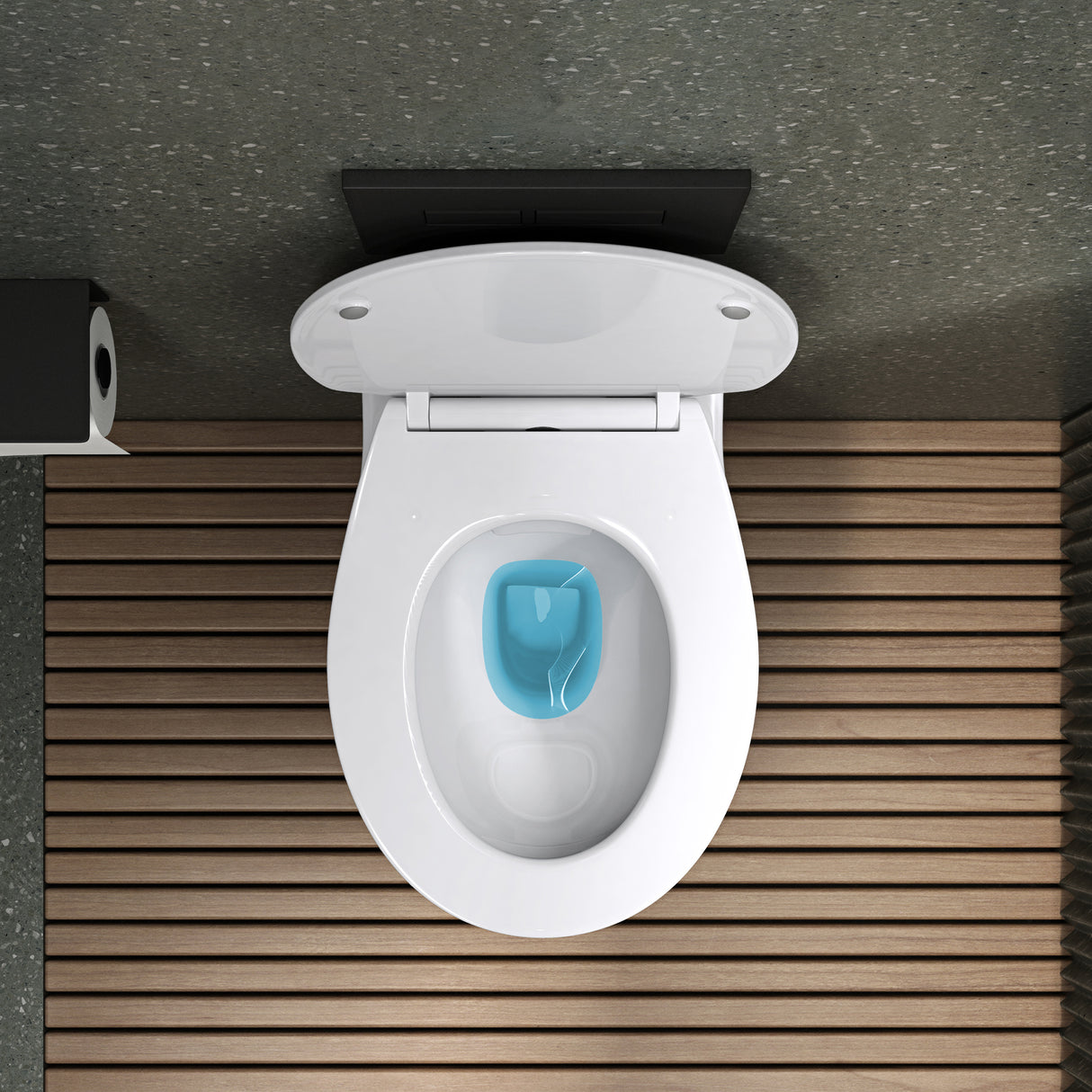 WC suspendu Glasvilla, sans bride, en céramique blanche, avec mécanisme de fermeture amortie