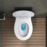 WC suspendu Glasvilla, sans bride, en céramique blanche, avec mécanisme de fermeture amortie