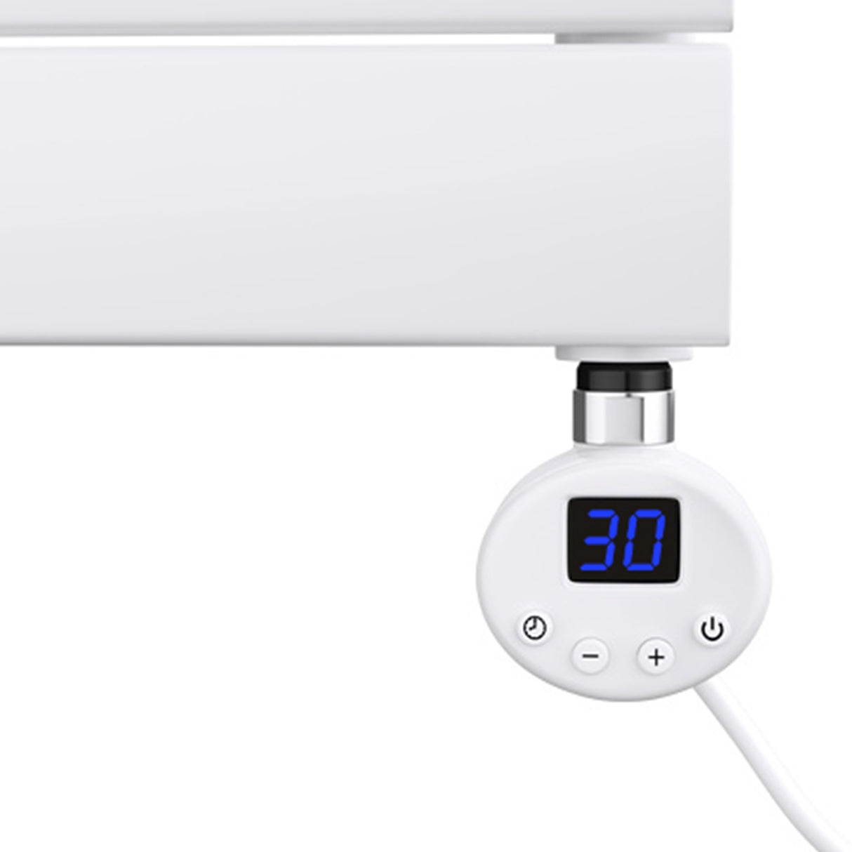 Élément chauffant Glasvilla avec thermostat, élément chauffant électrique avec écran LCD, cartouche chauffante en acier inoxydable, élément chauffant pour radiateurs de salle de bain, sèche-serviettes