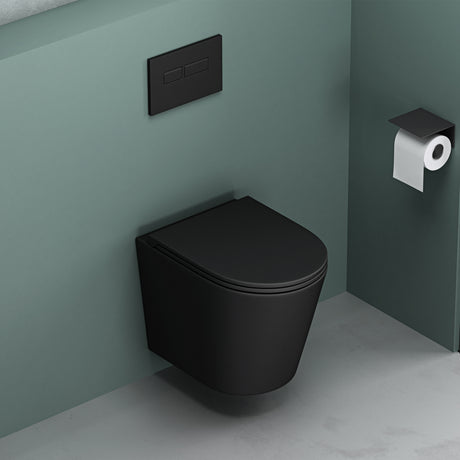 glasvilla Spülrandlos Wand WC Hänge WC Spülrandloses Toilette Softclose WC-Sitz Aachen108