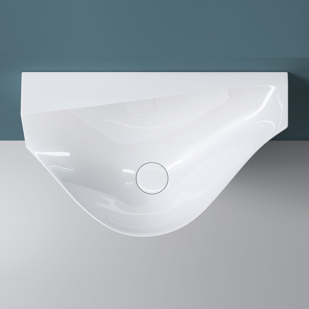 glasvilla Design Standwaschbecken freistehend Col37 weiß, aus Mineralguss, Waschtisch, BTH: 55x34x85cm